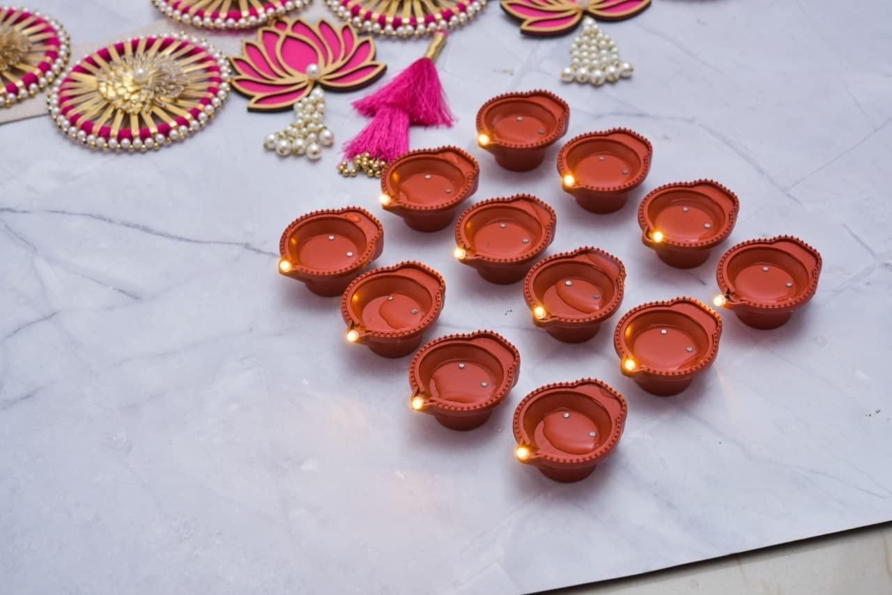 Illuminate Your Celebrations: Water-Activated Sensor LED Diyas (Pack of 6/12/18/24)