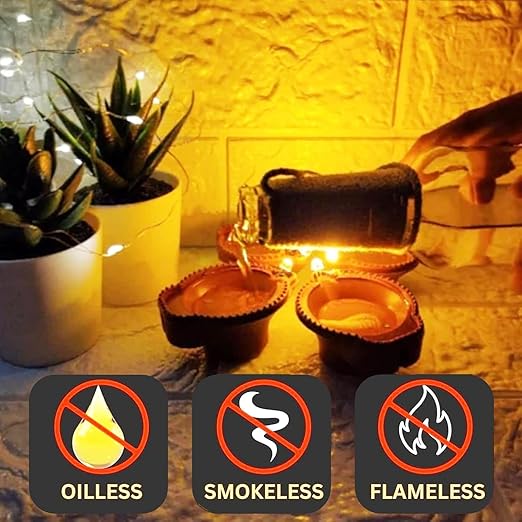 Illuminate Your Celebrations: Water-Activated Sensor LED Diyas (Pack of 6/12/18/24)